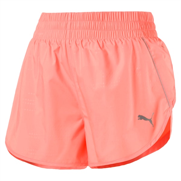 Keep Up Graphic 3" Women's Running Shorts, bright peach-Q1 Print, extralarge-IND